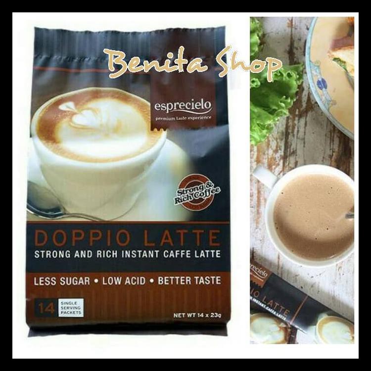 

Esprecielo Doppio Latte Strong N Instant Coffee Latte Isi 14 Sachet Obral