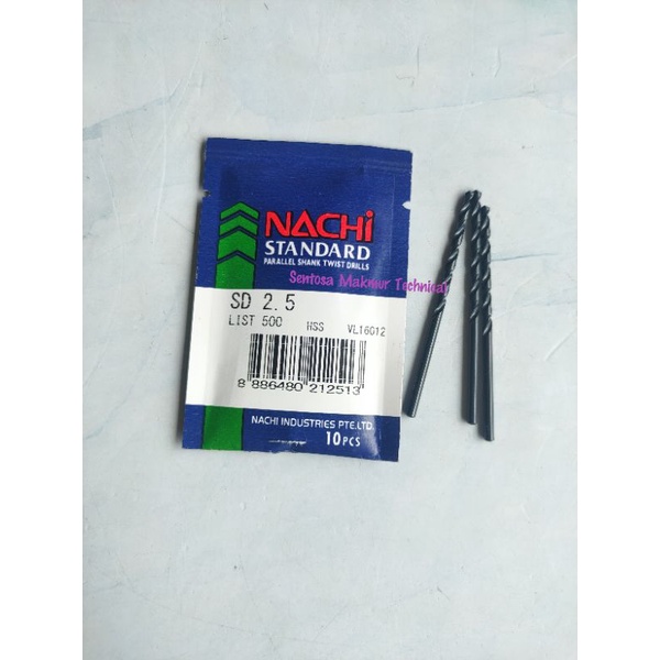 NACHI 2,5 MM Mata Bor Besi HSS 2,5 2.5 2.5mm