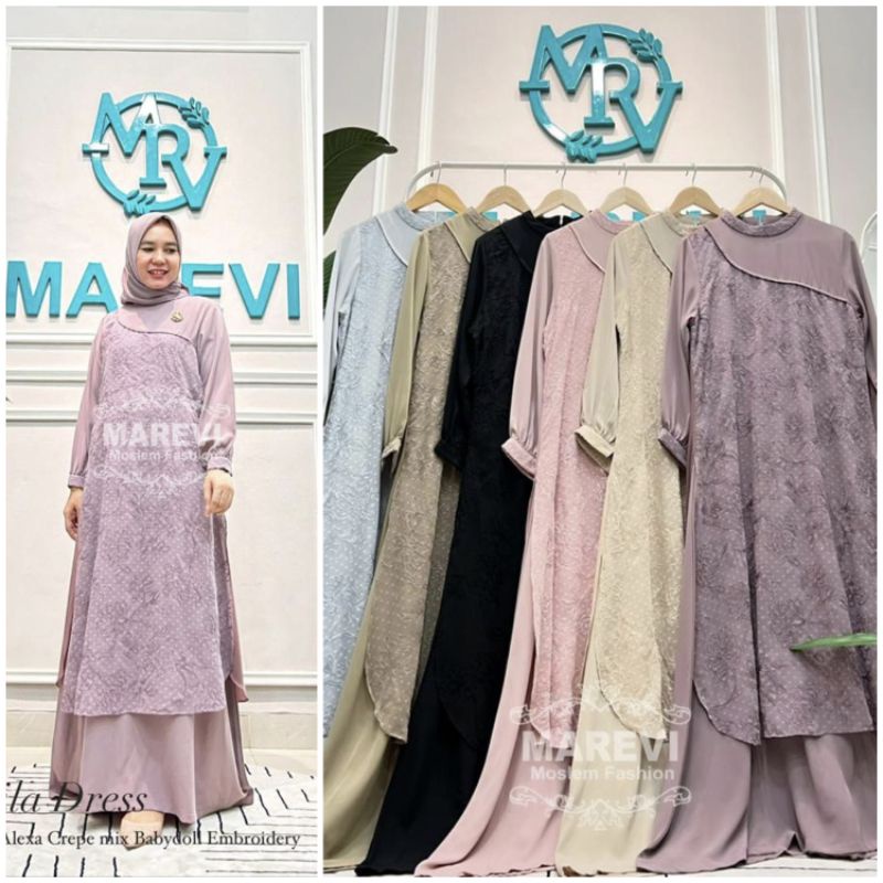 KALILA DRESS/ MAREVI brukat premium