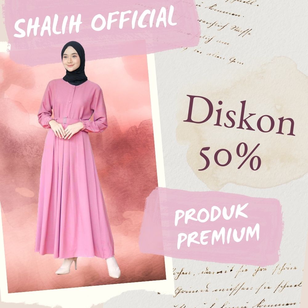 Gamis Hijab Pakaian Butik Busana Muslim Muslimah Wanita perempuan Syari Berkualitas Terbaru DUSTY