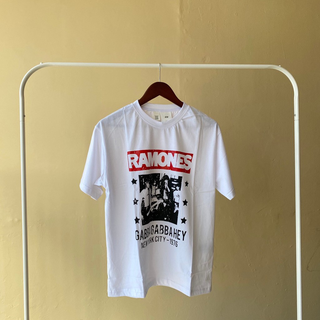 H&amp;M Tee Ramones Gabba / Kaos HnM Original Pria Wanita