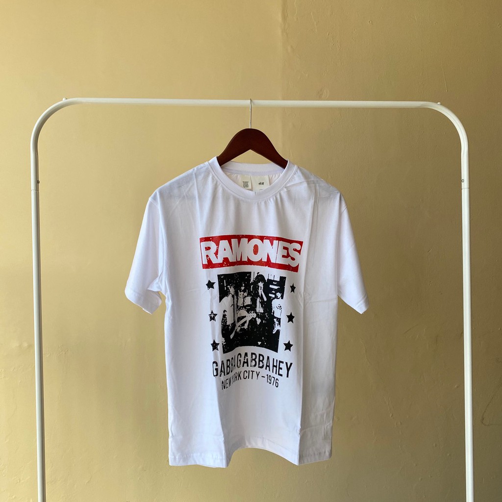 H&amp;M Tee Ramones Gabba / Kaos HnM Original Pria Wanita