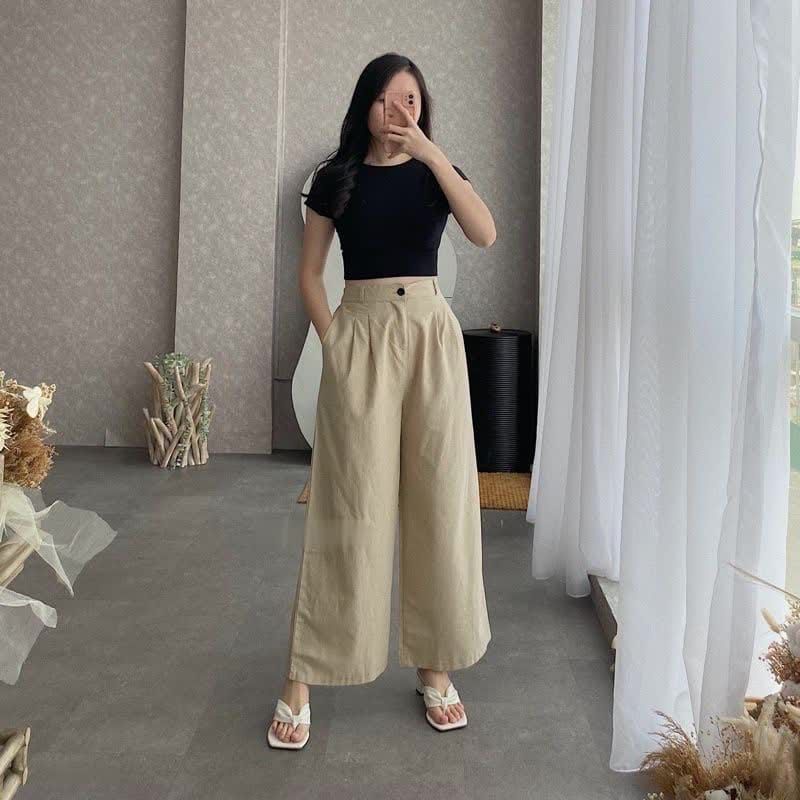 CELANA WANITA OOTD SANTAY AMBER PANTS PREMIUM QUALITY | CELANA WANITA CHINO STRADIVARIUS