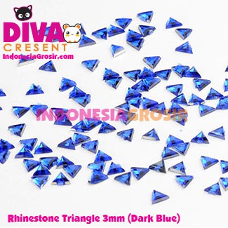 DEKORASI SLIME / NAIL ART RHINESTONE TRIANGLE 3MM