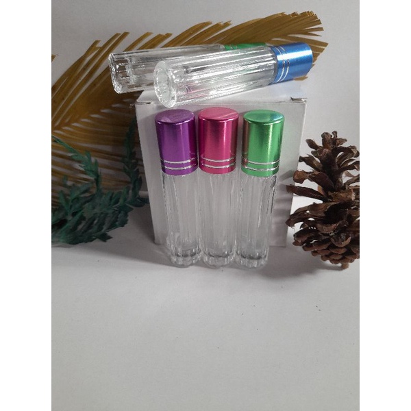 Botol Parfum Roll On Kosong 3 ml Motif Salur Botol Minyak Wangi Kosong Kaca