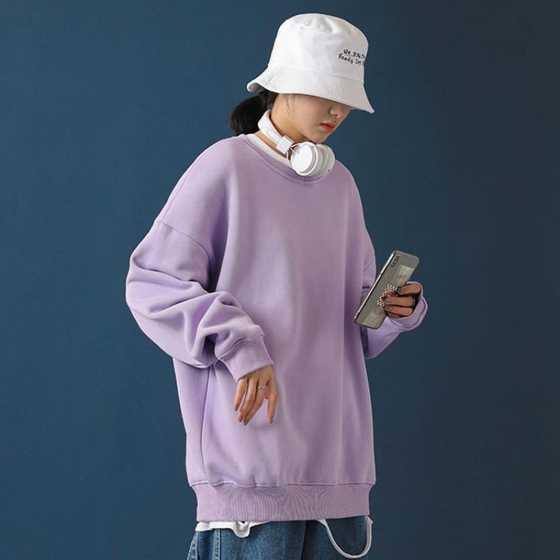 BASIC Sweater Polos Crewneck Oblong Oversize-Unisex Sweater Fashion Terkini Casual Fashion Korean Style