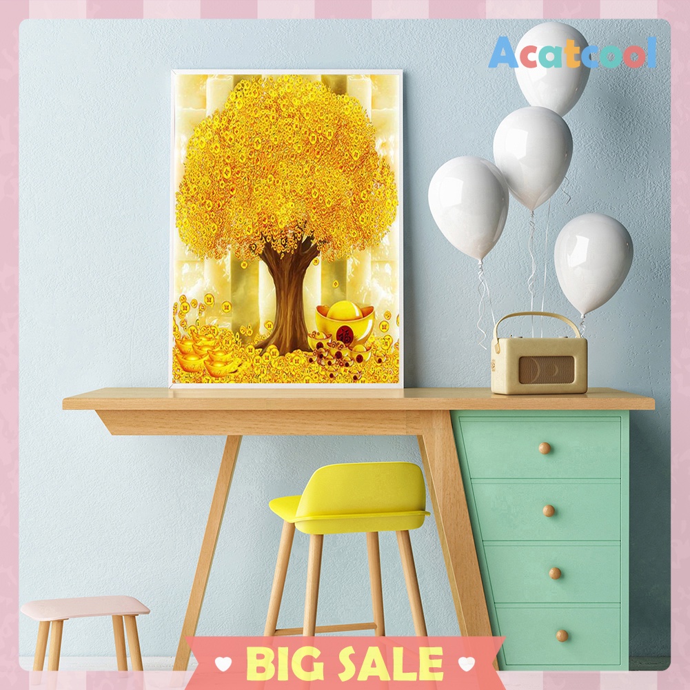 Money Tree Resin Diamond Painting 5D DIY Full Round Drill Rhinestone Mosaic