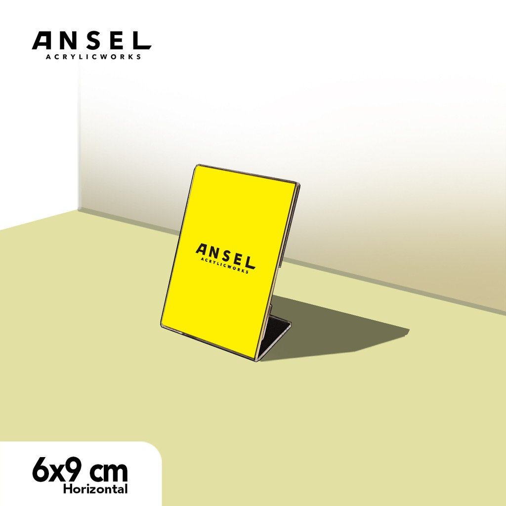 

ANSEL Acrylic Price Tag / Stand Frame Harga Akrilik uk. 6x9 cm - Vertikal