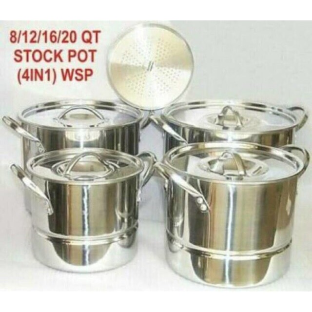 Panci stockpot supra susun 4 tanpa kukusan