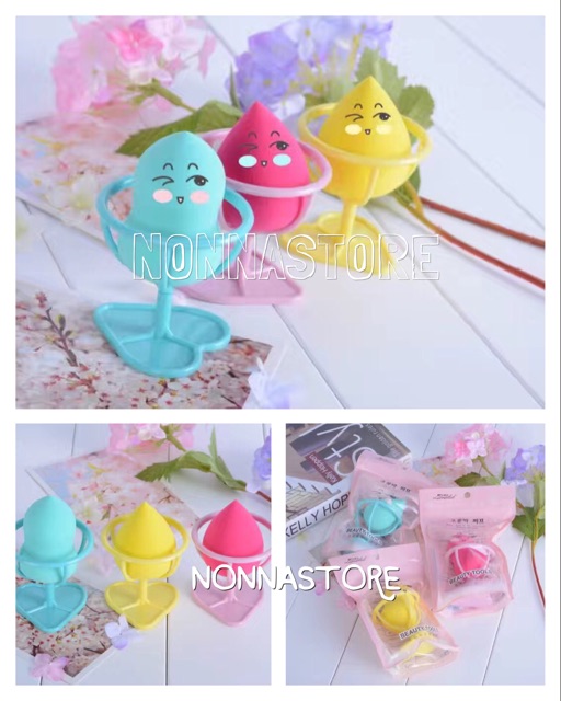 BeautyBlender Puff and Pot / Holder / Case Tempat Display Spon Beauty Blender Lameila Korea Import