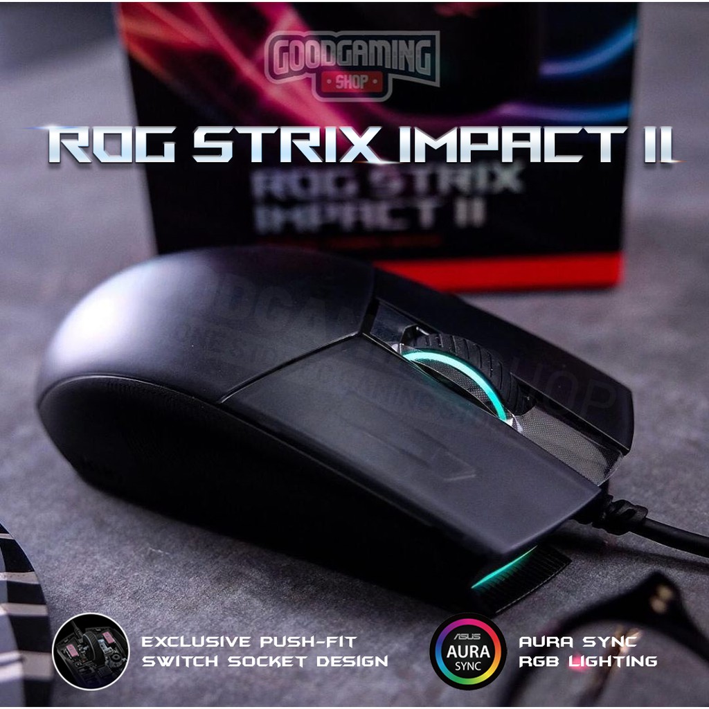 Asus Rog Strix Impact Ii Gaming Mouse Shopee Indonesia