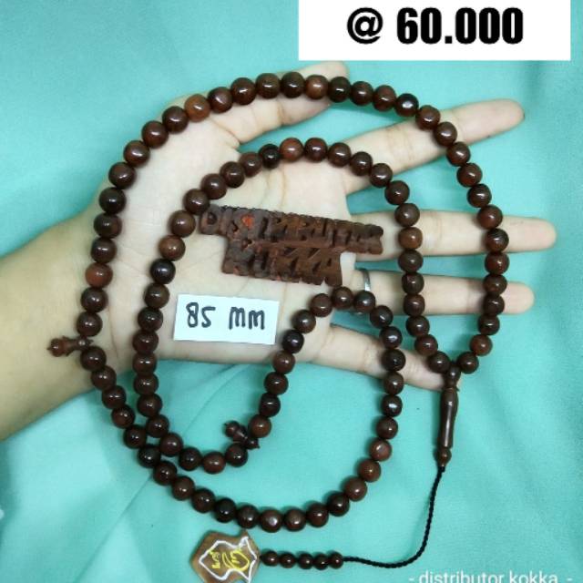 ( SUPER MURAH ) Grosir 5 pcs tasbih Kokka kaukah kaokah fukakah koka bulat terompah 8,5 mm coklat