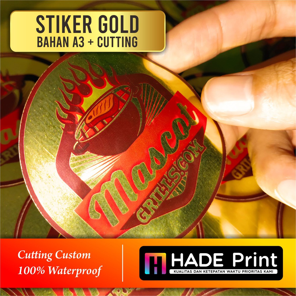 

Stiker Label Print & Cut Gold A3