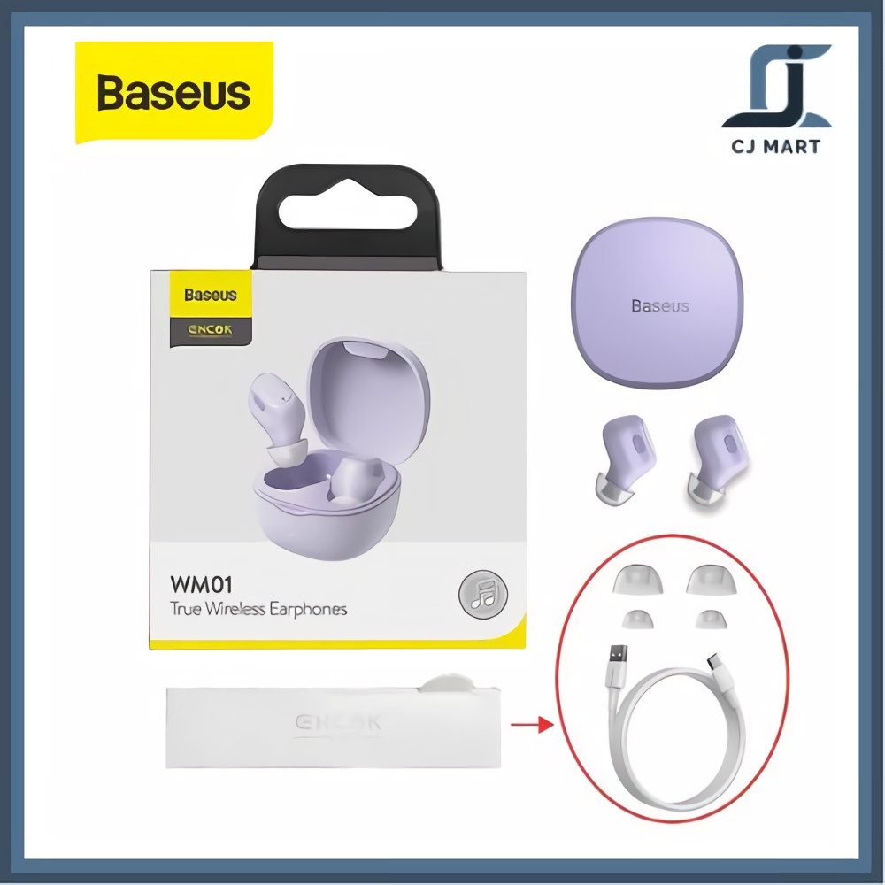 Baseus Encok WM01 True Wireless Bluetooth Earphone Mini Earbuds TWS / Bowie WM01