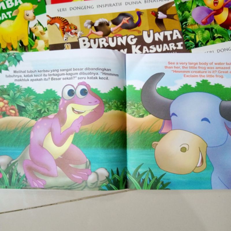 Buku paket isi 10 seri Dongeng inspiratif dunia binatang full colour