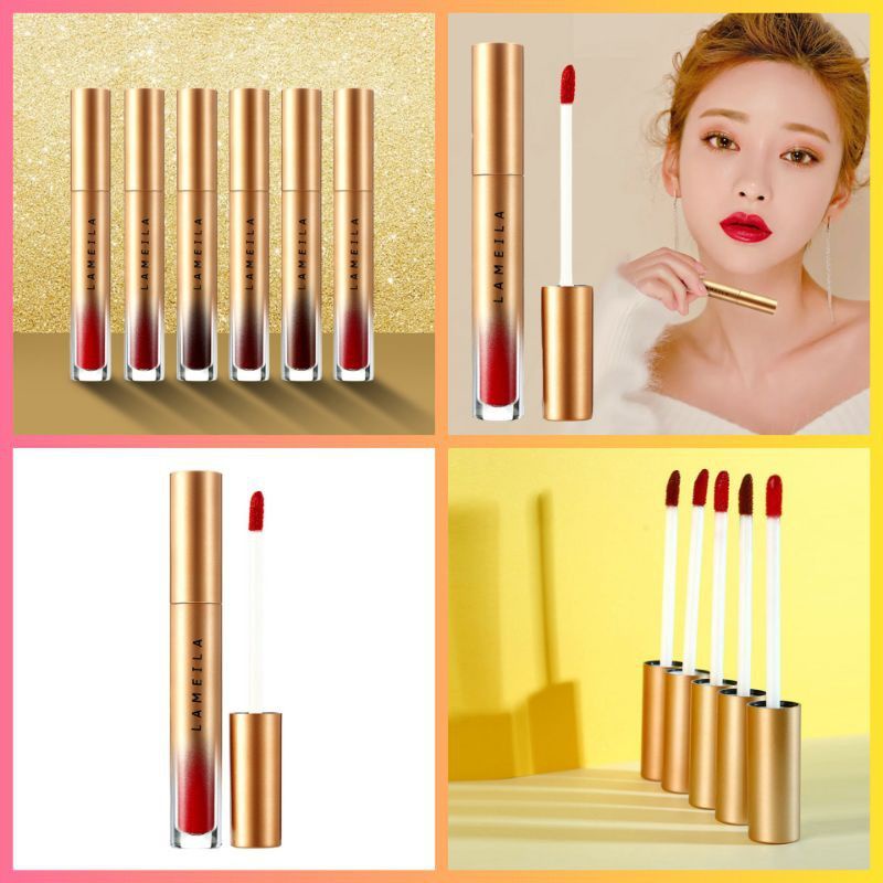 (VELVET) LAMEILA VELVET LIP GLAZE MOISTURIZING LONG LASTING LIP GLOSS