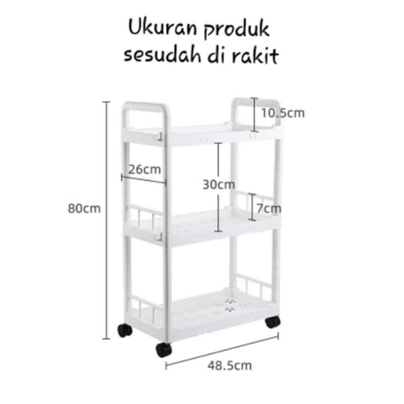 Rak Multifungsi 3 Susun / Rak 3 Susun / Rak Kamar Mandi / Rak Dapur