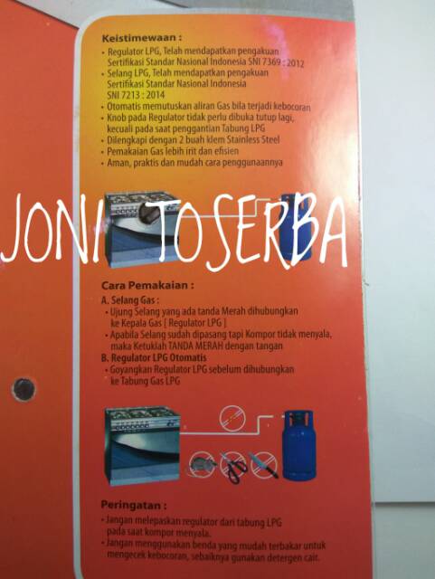 Selang Dan Regulator Kompor Gas Safety Gas Anti Meledak Anti Bocor Hemat Gas Shopee Indonesia