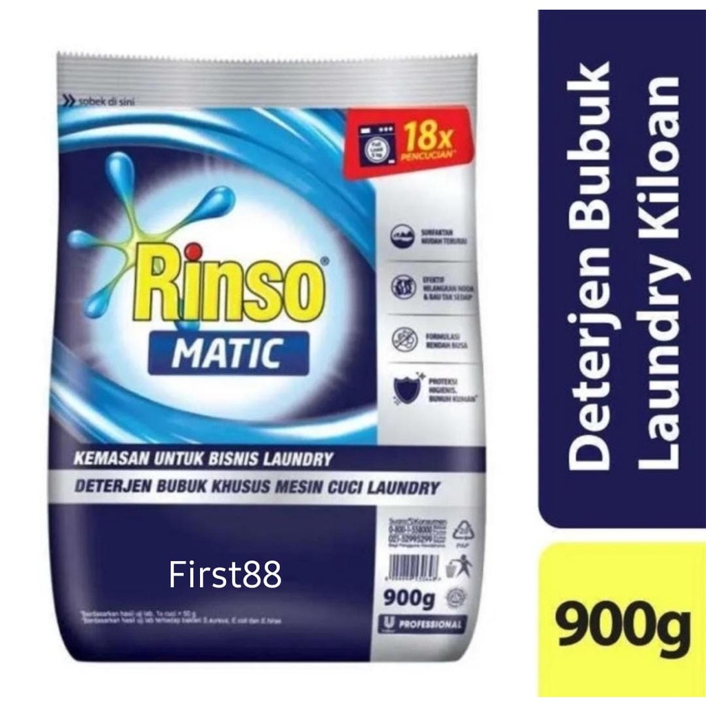 Detergen Bubuk RINSO MATIC Profesional 900 Gram Rinso Bubuk MATIC