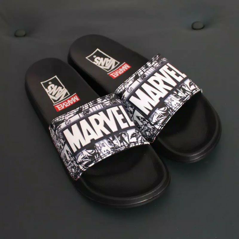 Sandal Slop Marvel Terbaru | Sandal Slip On Marvel 100% Original | Sandal Slop Hitz