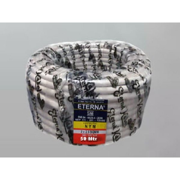 Kabel Listrik NYM 2x2.5mm2 Eterna 50 Meter ( 2x2.5 2x2.5mm 2x2,5 mm2 50M )