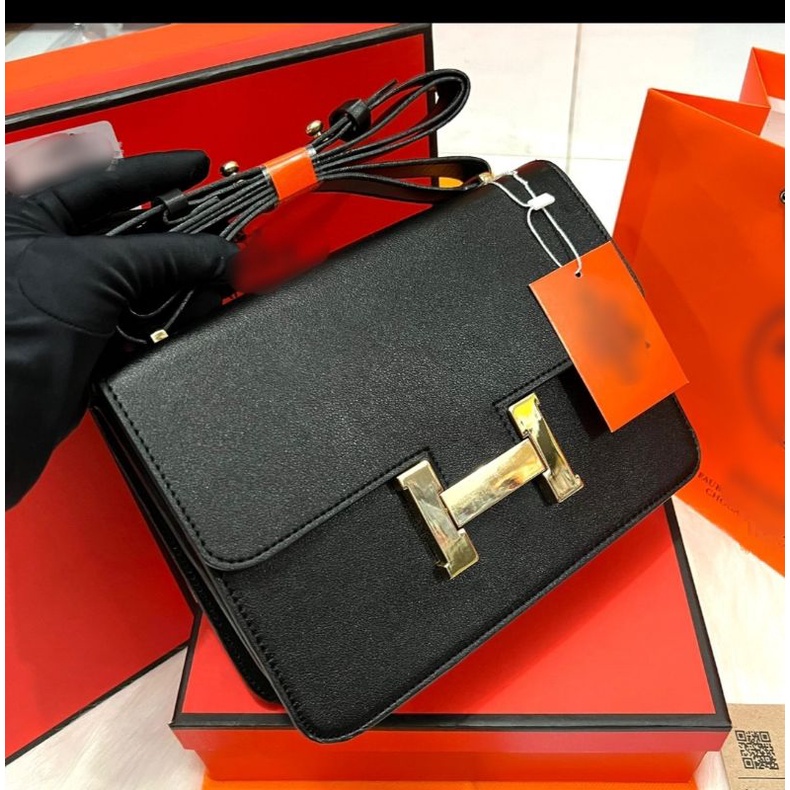 Tas selempang H wanita free box paperbag