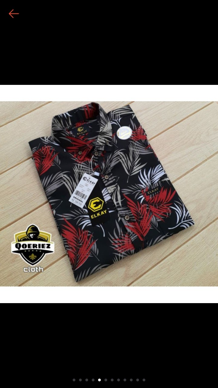 Kemeja Pria Motif Lengan Pendek Distro Casual Kasual
