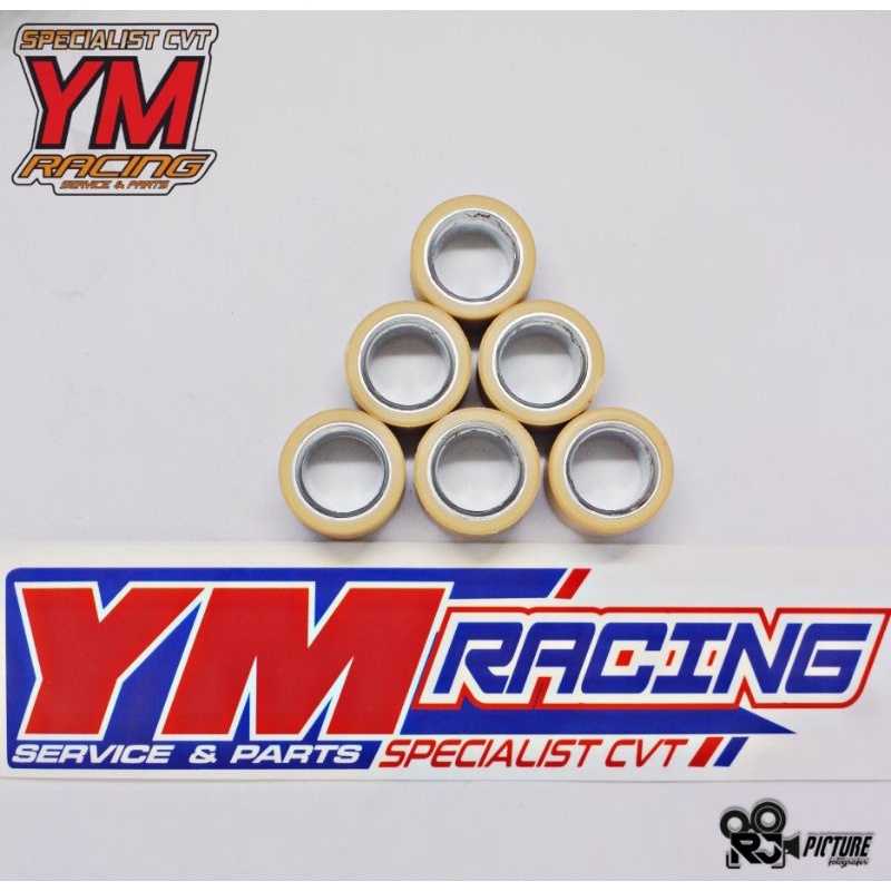 ROLLER SET ISI 6 BUTIR/PCS ALL MATIC | ROLLER ALL MATIC ISI 6 BUTIR / ROLLER UNTUK SEGALA MOTOR MATIC ( ROLLER HONDA / SUZUKI / YAMAHA ) ROLLER SET UNTUK SEMUA MOTOR MATIC - ROLLER YM RACING