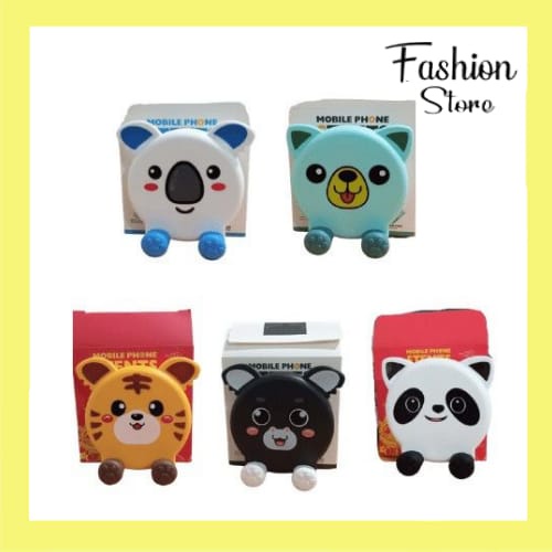 FS Holder Phone Stand Boneka Cute Bear Foldable 3D Cartoon Phone Holder Folding Desktop T3