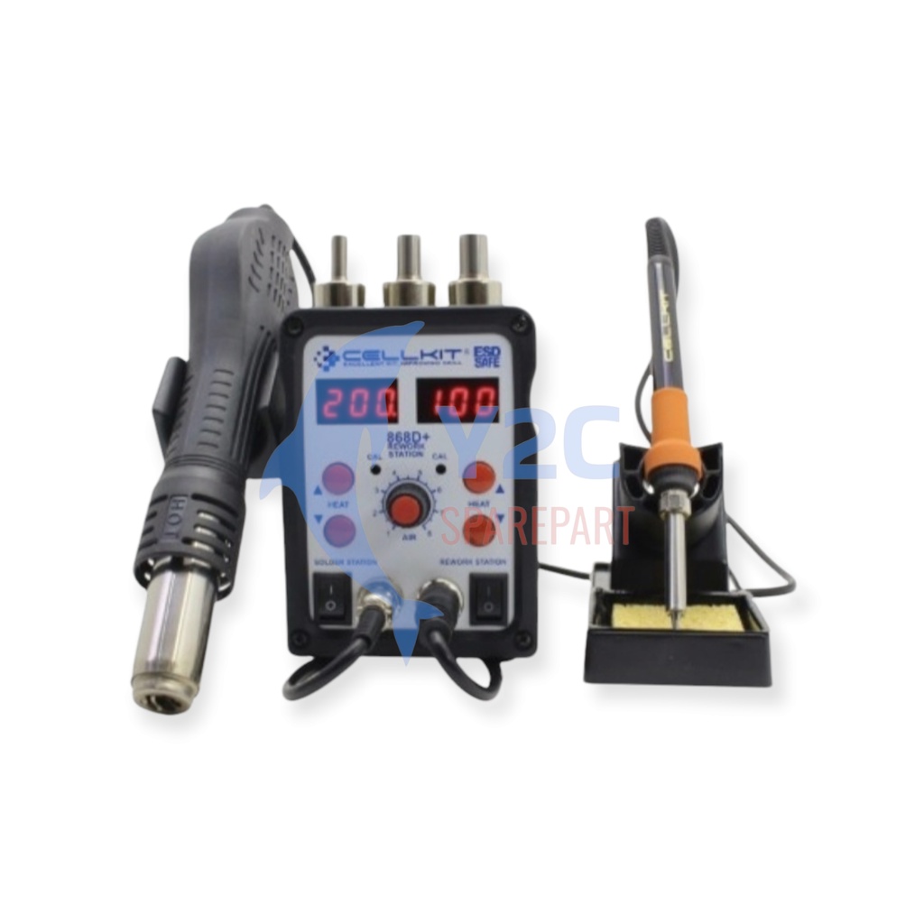 SOLDER UAP CELLKIT 868D+ DIGITAL 2IN1 + SOLDER / BLOWER / ALAT SERVIS SERVICE HP LENGKAP TERLENGKAP TERMURAH