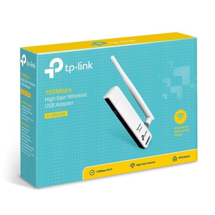 TP-LINK USB Wireless High Gain Adapter UP TO 150Mbps - TL-WN722N