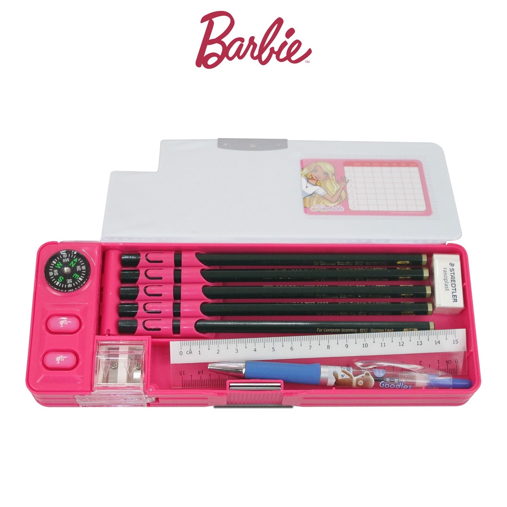 

BARBIE Tempat Pensil Magnet / Magnetic Vinyl Pencil Case / Tepak Pensil Magnet / Tempat Alat Tulis