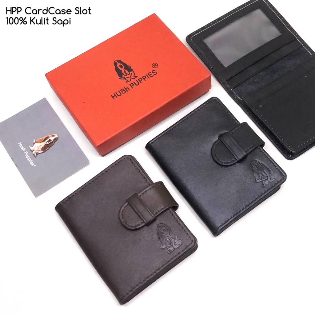 dompet kulit pria hushpuppies cardcase cardcase SLOT series premium bahan kulit sapi asli