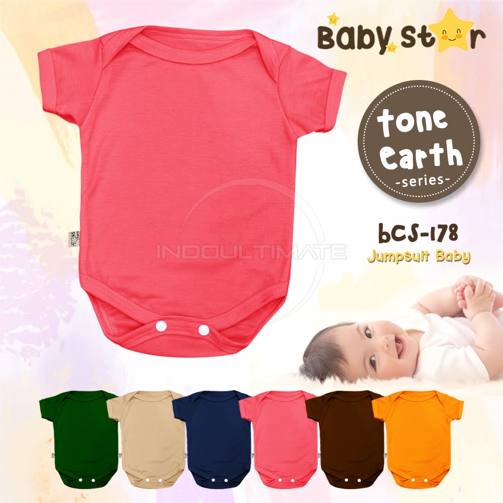 Jumpsuit Bayi TONE EARTH SERIES Jumper Bayi BABY STAR Baju Bayi Perempuan Laki Laki BY BCS-178 Jumper Bayi Baru Lahir 3-6 Bulan Jumper Jumpsuit Jumsuit  Setelan Set Baju Bayi Baby Perempuan Laki Laki