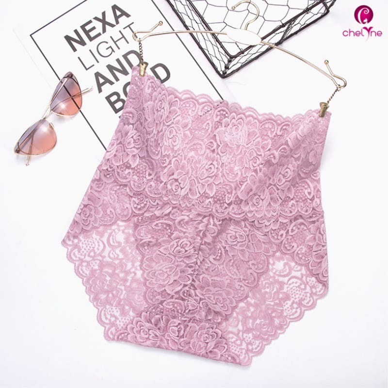 CD Brukat Highwaist Chelyne V260 M-XL Big Size Jumbo - Premium Full Lace