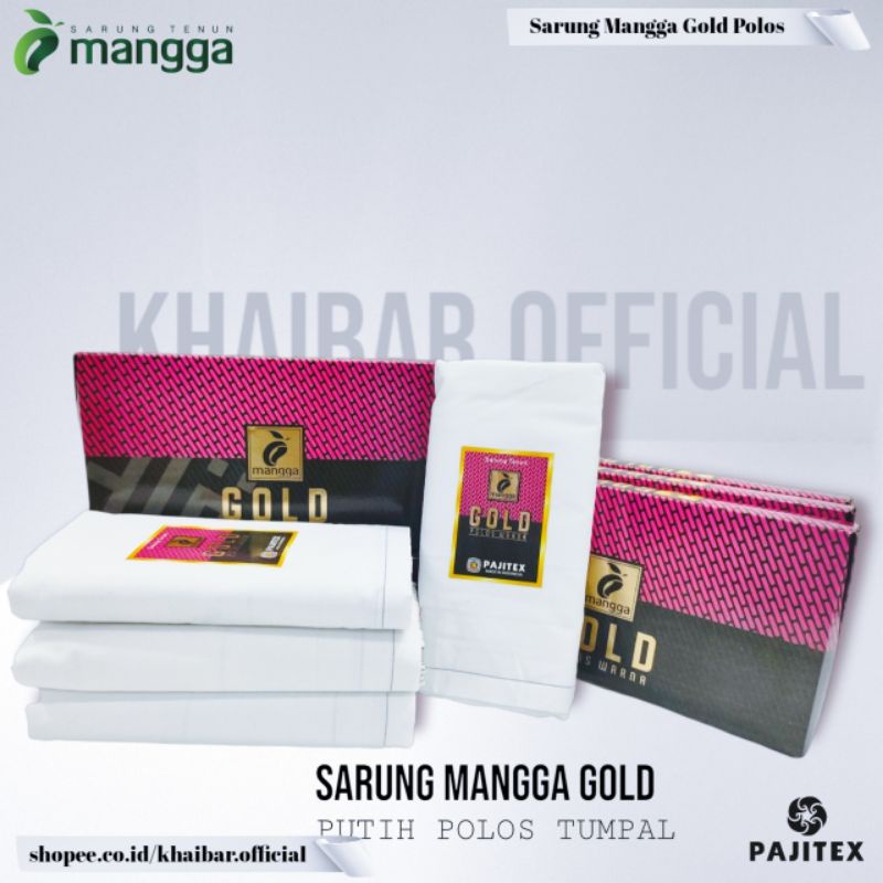 (COD) SARUNG MANGGA GOLD HITAM POLOS TUMPAL GARIS SARUNG MANGGA GOLD ORIGINAL