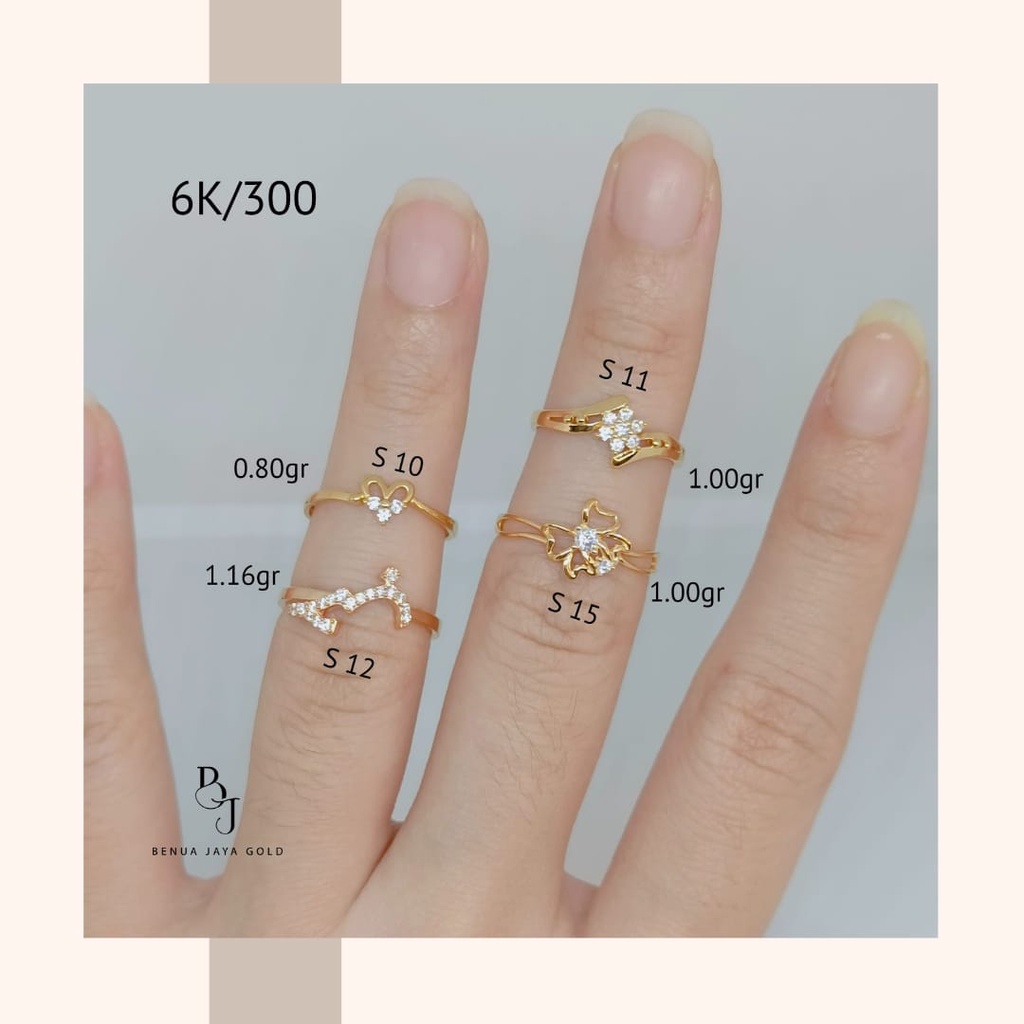 Cincin Emas Fashion 6K/300