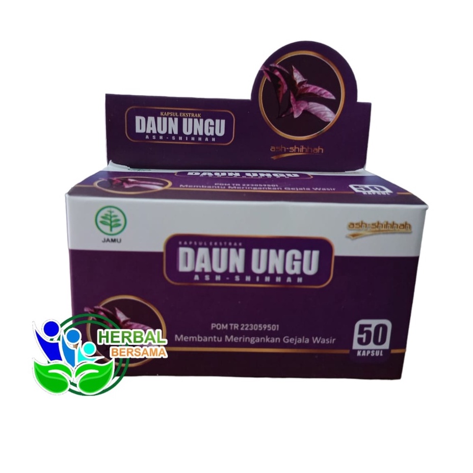 

Daun Ungu Ash shihah Kemasan Baru Meringankan Gejala Wasir Daun Ungu Ashihah 50 kapsul