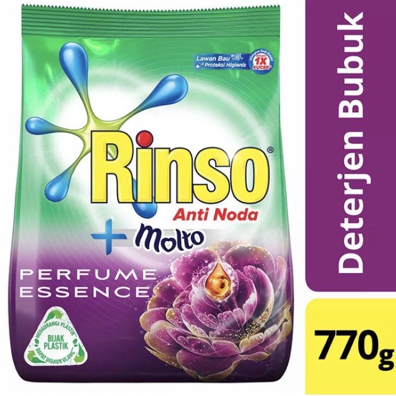 RINSO MOLTO 770G - RINSO BUBUK - RINSO PUPRLE - DETERJEN BUBUK - RINSO MOLTO PARFUME EESENCE 770G