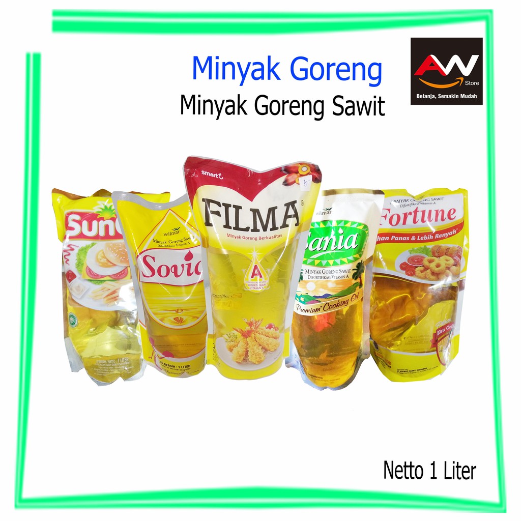

Minyak Goreng 1 Liter Refil Minyak Sawit Filma Sunco Sovia