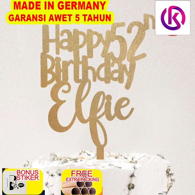 

Grosir Custom Cake Topper Acrylic Tulisan Hiasan Kue Topper Kue - 10cm