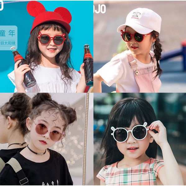 Kacamata Anak Laki Laki Perempuan Bulat Telinga Hamster Fashion Anak Korea Kekinian Terbaru KCM4