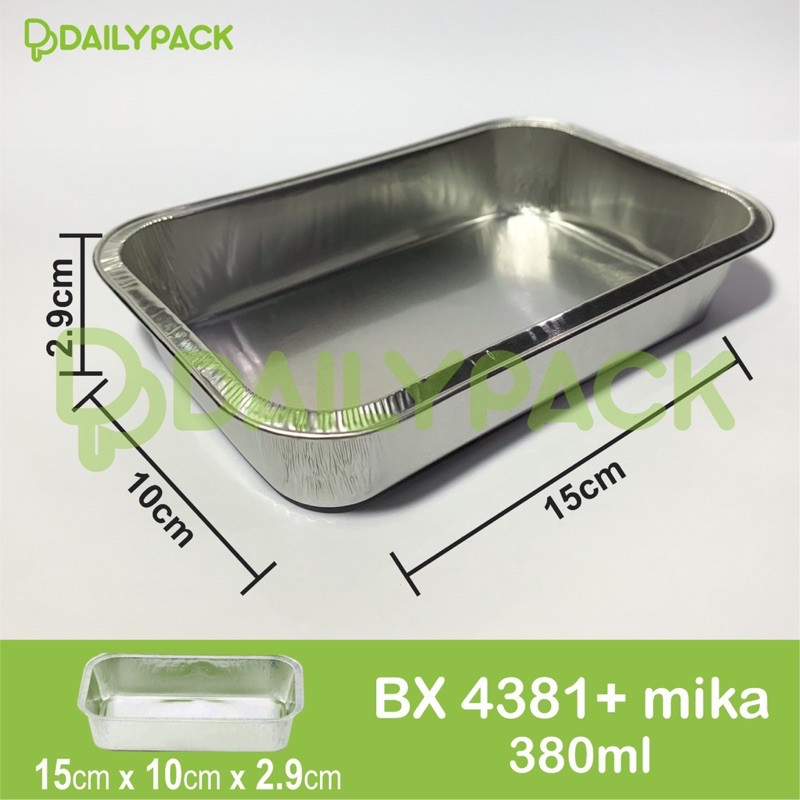 Aluminium Foil Cup BX 4381 + Tutup Mika