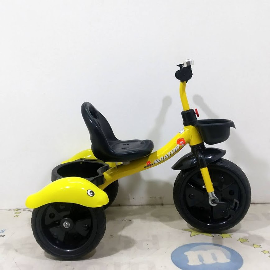 Sepeda Anak Roda Tiga Aviator AT107 Bell 1-3 Tahun Tapak Besar BMX Tricycle Mainan Bayi