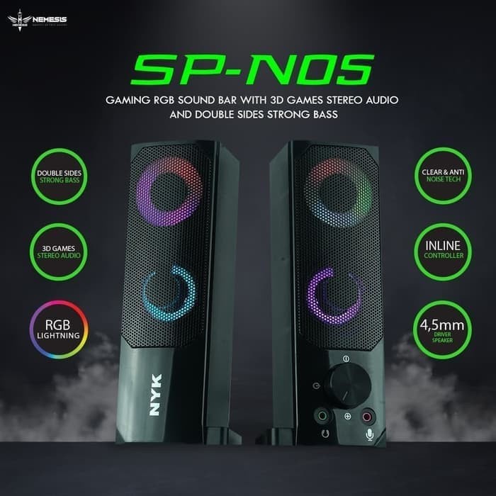 Nyk Sp N05 / Sp-N05 Rgb Soundbar Gaming Speaker #98