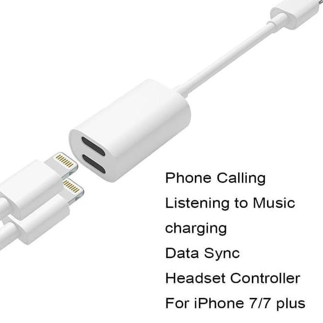 Cable Y kabel converter Audio Spliter Charging For Apple 7 7+ 8 8+ X