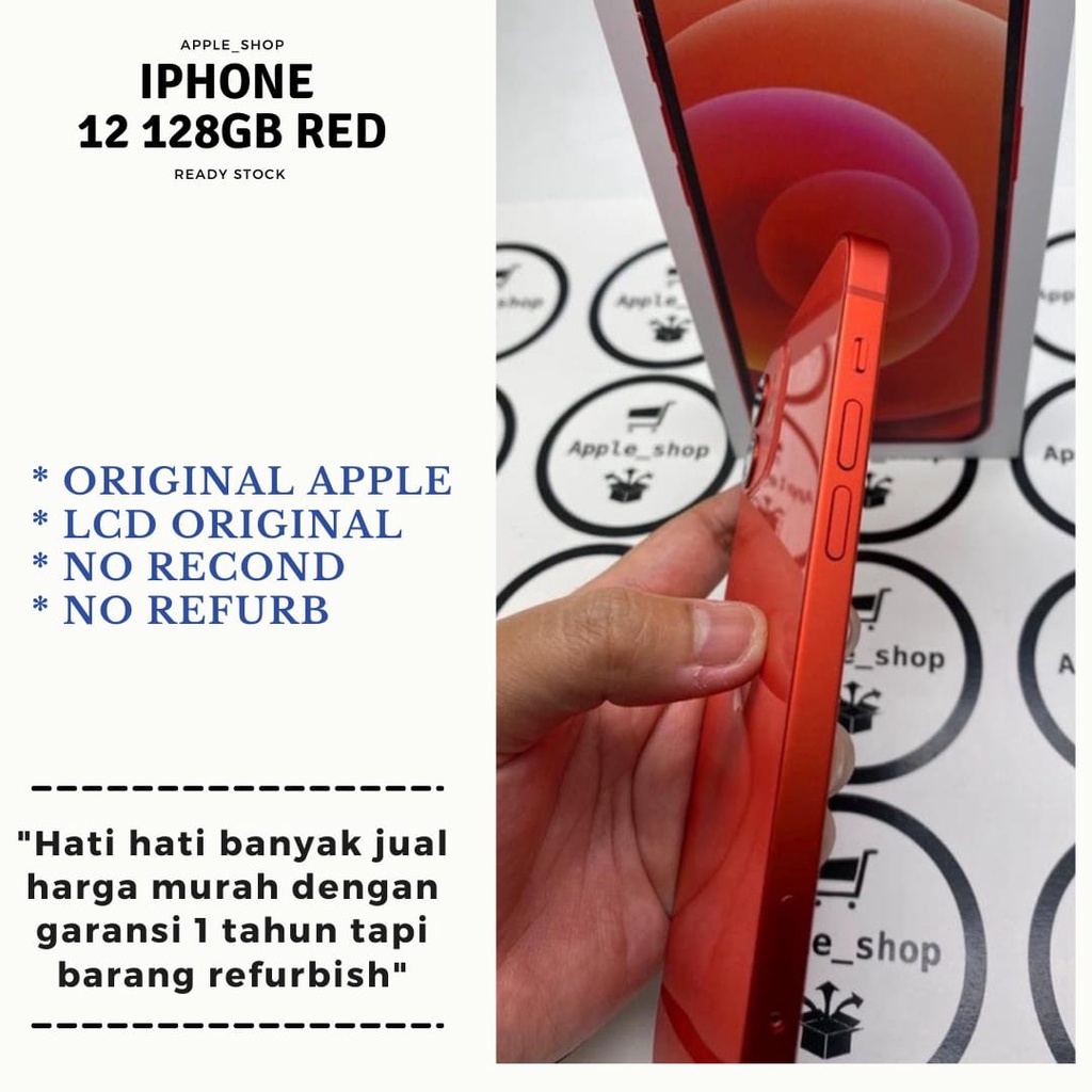 iPhone 12 128gb red Lcd Original Mulus Original Bukan Refurbish / Rekondisi