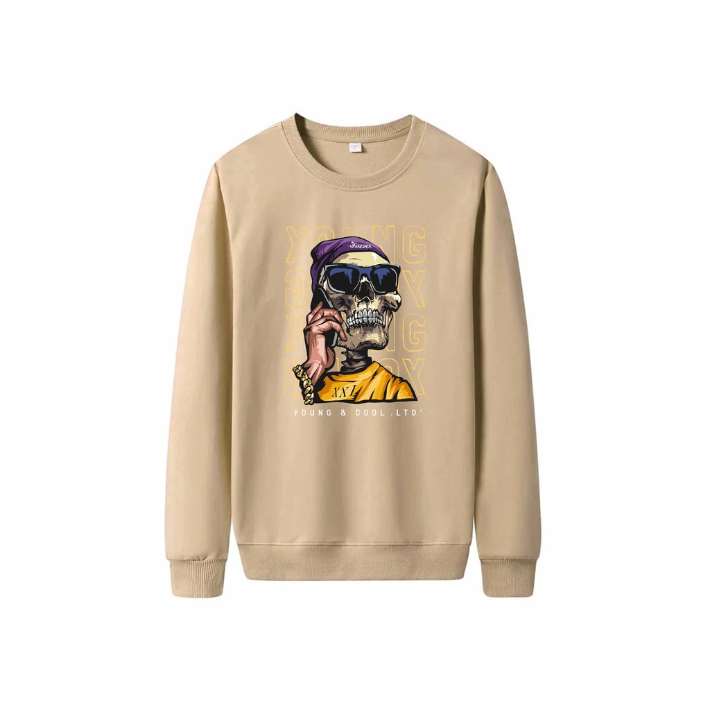 Sweater Pria Young And Cool Crewneck Pria M - XXL