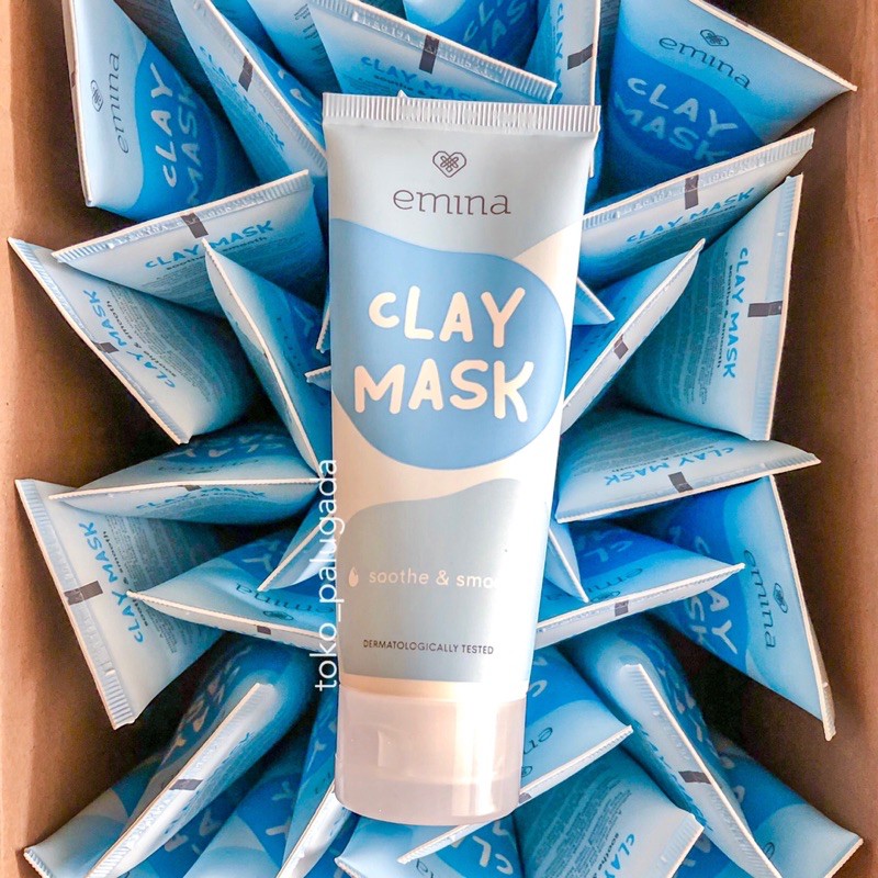 Emina Clay Mask - Masker Emina - Emina Clay Mask Brightening sebum control soothe &amp; smooth