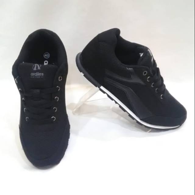 Sepatu Ardiles Jolteon hitam abu, hitam putih